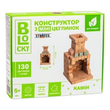 Строительный набор для творчества из мини-кирпичиков BLOCKY Камин 31025, 130 кирпичиков 31025 фото