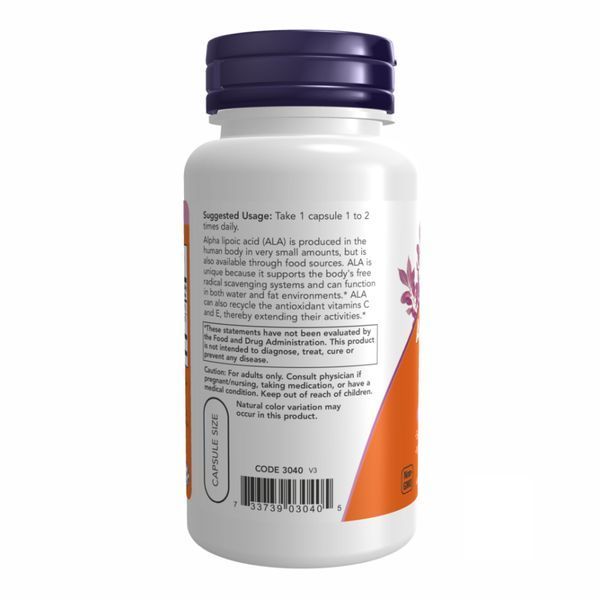 Alpha Lipoic Acid 100mg - 60vcaps 100-75-9280354-20 фото