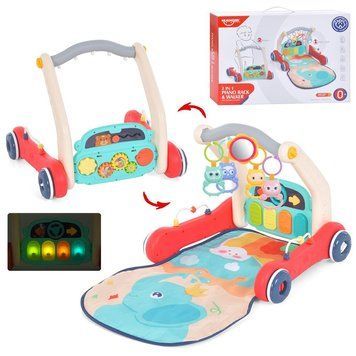 Игровой набор 2-в-1: коврик и каталка с музыкальным блоком Huanger 0640 фото