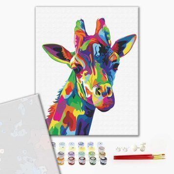 BrushMe Premium Картина по номерам Радужный жираф, 40&times;50 см PBS26194 фото