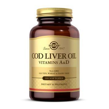 Cod Liver Oil Vitamins A&D - 100 softgels 100-26-3403086-20 фото