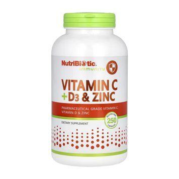 Vitamin C + D3 & Zinc - 250 caps 2023-10-5477 фото