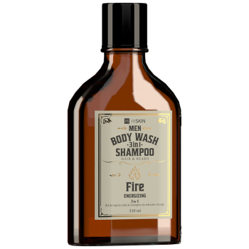 Гель-шампунь 3 в 1 для миття тіла, волосся та бороди HiSkin Gentelmans Fire Whisky, 330мл 5905359808572 фото