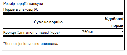 Full Spectrum Cinnamon 375 mg - 180caps 100-66-2771794-20 фото