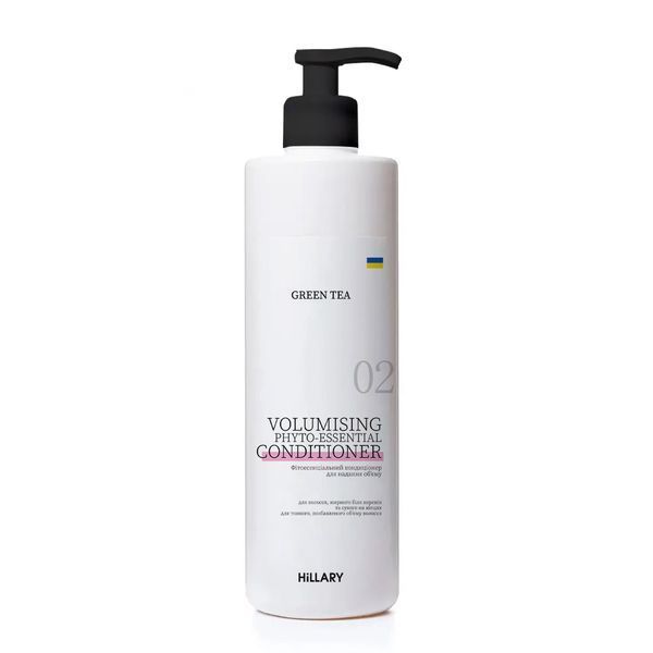 Hillary Фітоесенціальний кондиціонер для надання об&rsquo;єму Green Tea Volumising Phyto-essential Conditioner, 500 мл HI-07-030 фото