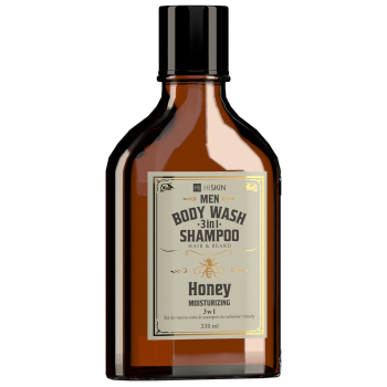 Гель-шампунь 3 в 1 для миття тіла, волосся та бороди HiSkin Gentelmans Honey Whisky, 330мл 5905359808589 фото