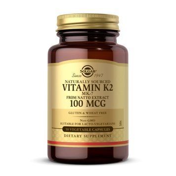 Naturally Sourced Vitamin K2 (MK-7) 100mcg - 50 vcaps 2023-10-3706 фото