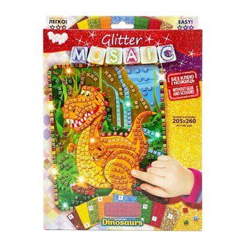 Креативное творчество "Блестящая мозаика: Dinosaurs" БМ-02-01, 20.6х26 см БМ-02-01 фото