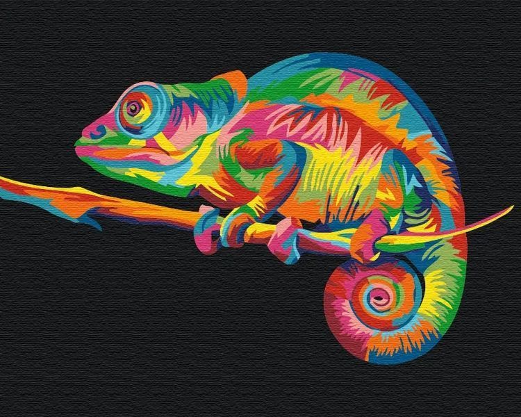 BrushMe Classic Картина по номерам Радужный хамелеон, 40&times;50 см BS26199 фото