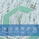 Панель стінова 3D 700х700х4мм Сіро-зелені стільники мармур SW-00002006 SW-00002006 фото 4