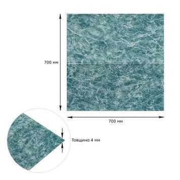 Декоративна 3D панель самоклейка 700х700х4мм Морська мармурова плитка (362) SW-00000530 SW-00000530 фото