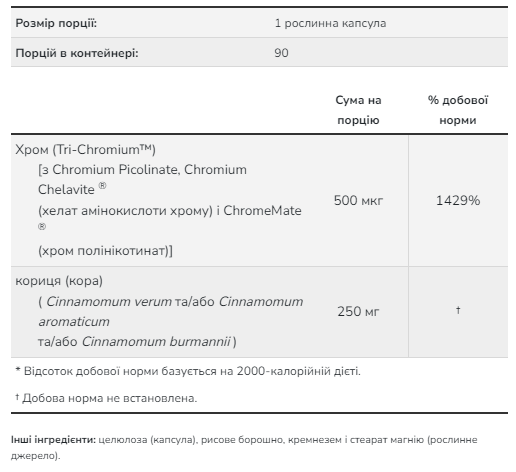 Tri-Chromium 500mcg - 90 vcaps 2022-10-1341 фото