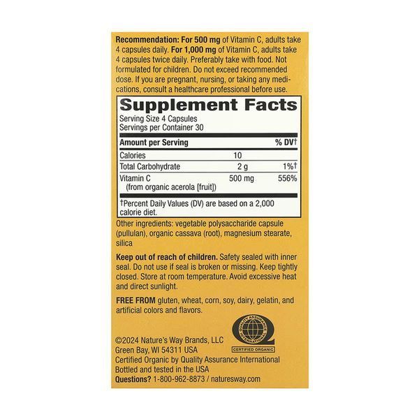 Vitamin C - 120 vcaps 2023-10-6384 фото