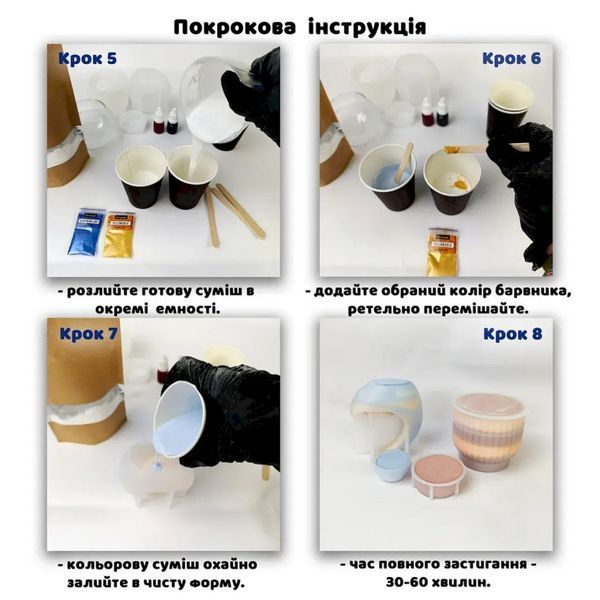 Набор для изготовления фигурного подсвечника Яйцо GP-006 из гипса, для начинающих GP-006 фото