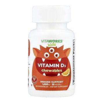 VitaWorks Kids Vitamin D - 120 chewables 2023-10-7255 фото