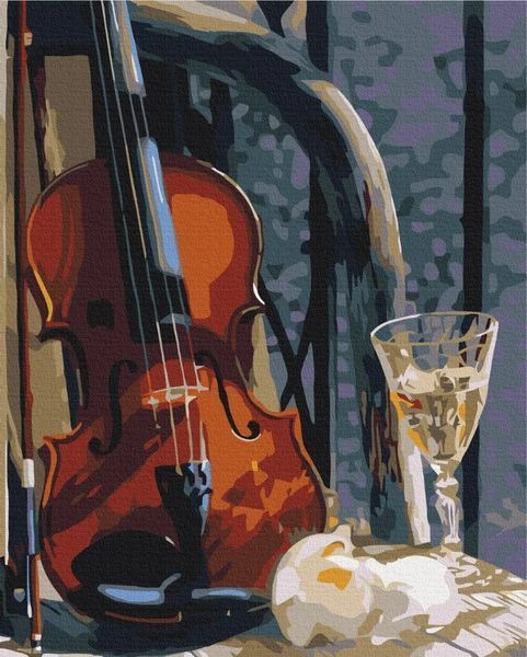 BrushMe Classic Картина за номерами Скрипка з вином, 40&times;50 см BS24650 фото