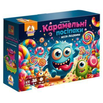 Настольная игра-бродилка "Карамельные миньоны" VT8055-45, 4 фигурки монстриков VT8055-45 фото