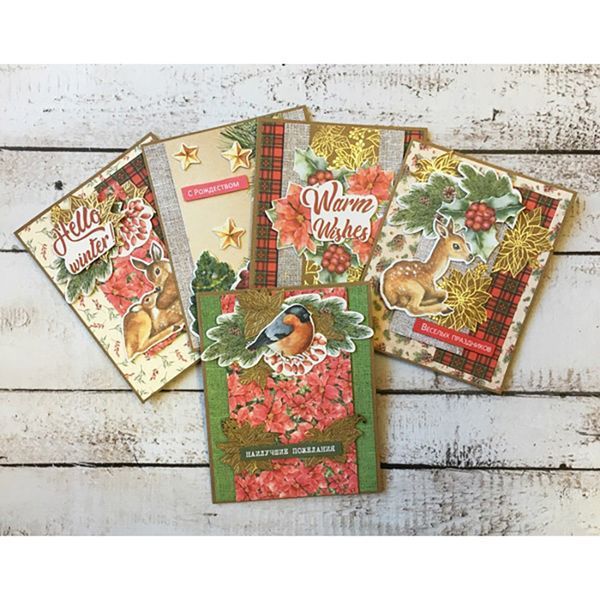 Набір для створення вітальних листівок "Our warm Christmas" FDGCK-019 FDGCK-019 фото