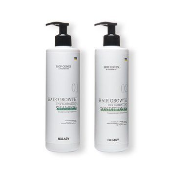 Шампунь + Кондиціонер Hillary Hop Cones & B5 Hair Growth Invigorating, 500 мл K-11-475 фото