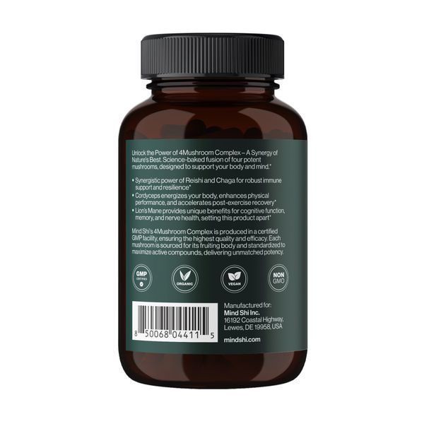 4Mushroom Complex 1000 mg - 60 vegcaps 2023-10-4390 фото