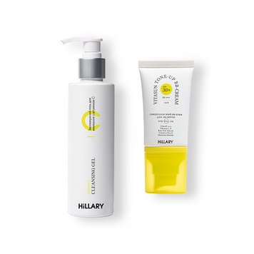 Hillary Сонцезахисний BB-крем для обличчя SPF30+ Nude + Зволожуючий гель для вмивання з вітаміном С K-11-282 фото